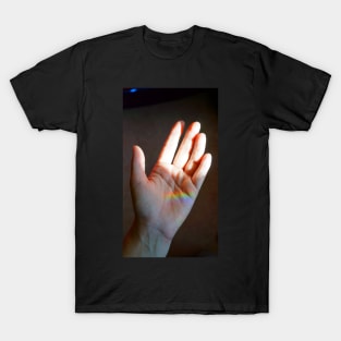 Helping Hand Holding a Rainbow T-Shirt